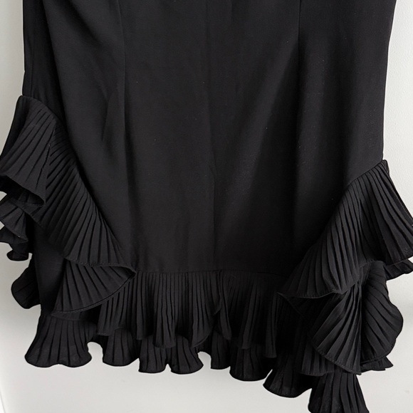 Black Ruffle Mini Dress - Picture 4 of 8